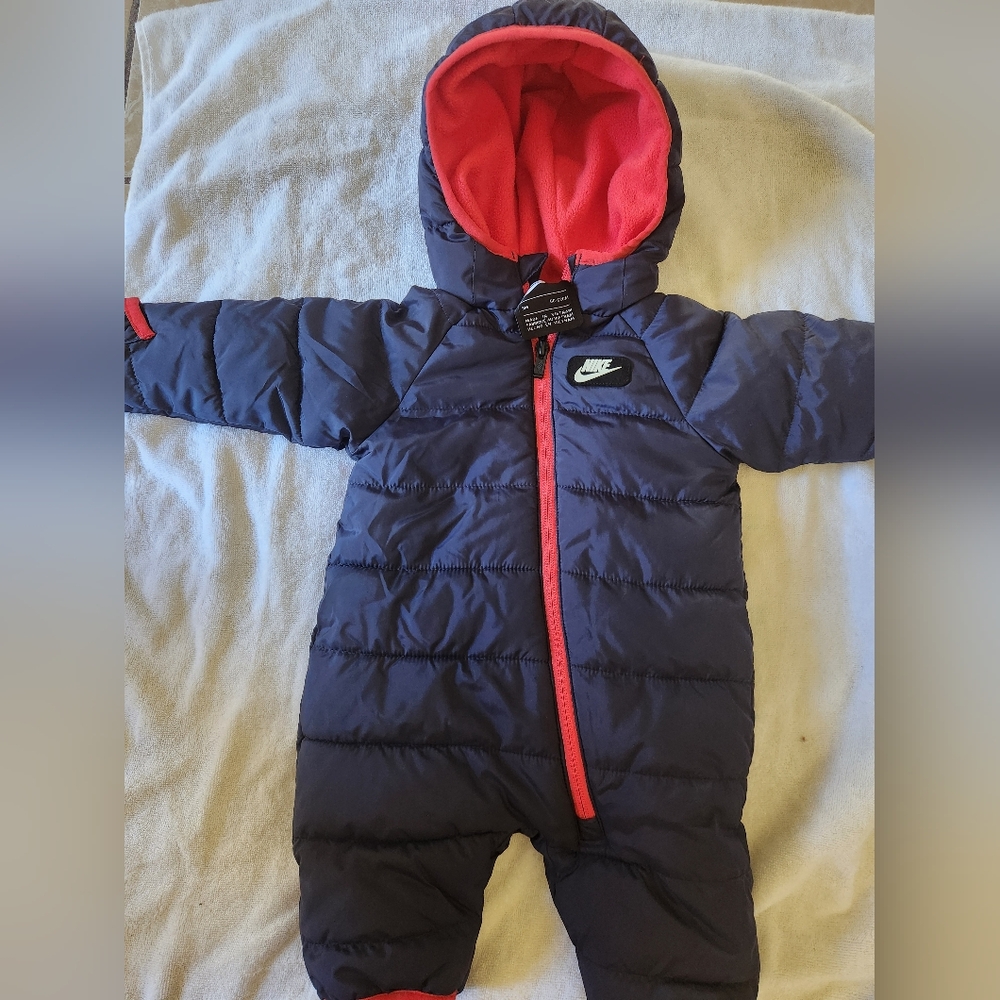 Nike Infant Snowsuit in Navy and Red - Picture 3 of 3